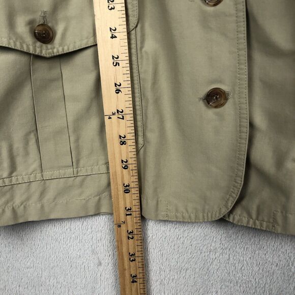 TRAVELSMITH Khaki Safari Cargo Jacket Women's Sz XL Beige Roll Tab Twill Pockets - Picture 8 of 13